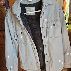 L.L. Bean Gray Fleece Lined Jacket